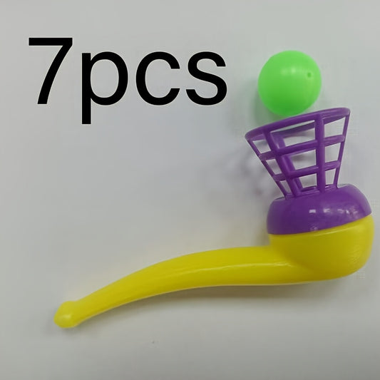 Vintage Hanging Pipe with Floating Balance Balls, Colorful Non Electric