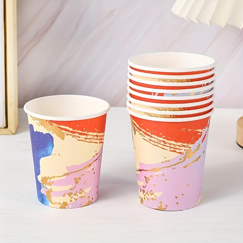 10pcs Disposable Paper Cups For Wedding Birthday