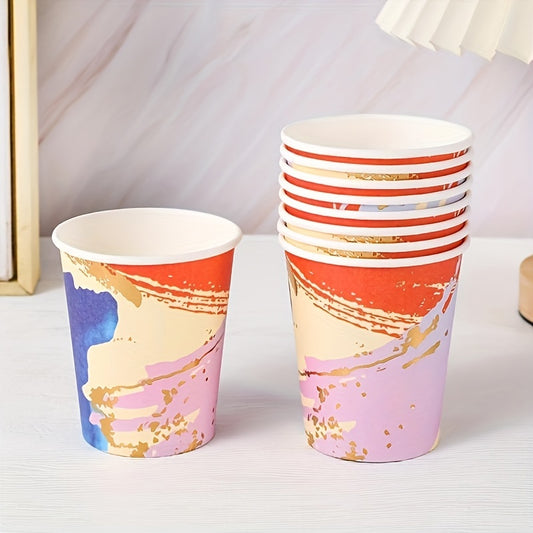 10pcs Disposable Paper Cups For Wedding Birthday