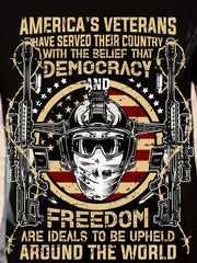 Men's 3D Veteran Graphic T shirt for Outdoor Activities