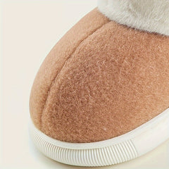 Warm Fleece Girl's Snow Boots Cozy Non slip Ankle Boots Plush Comfy