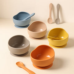 Silicone Bowl & Spoon Set for Safe Feeding