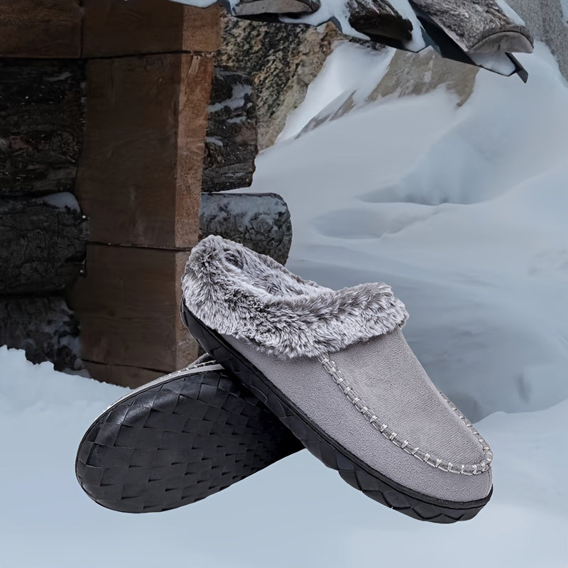 Women's Winter Plush Moccasin House Slippers Memory Foam Indoor Shoes