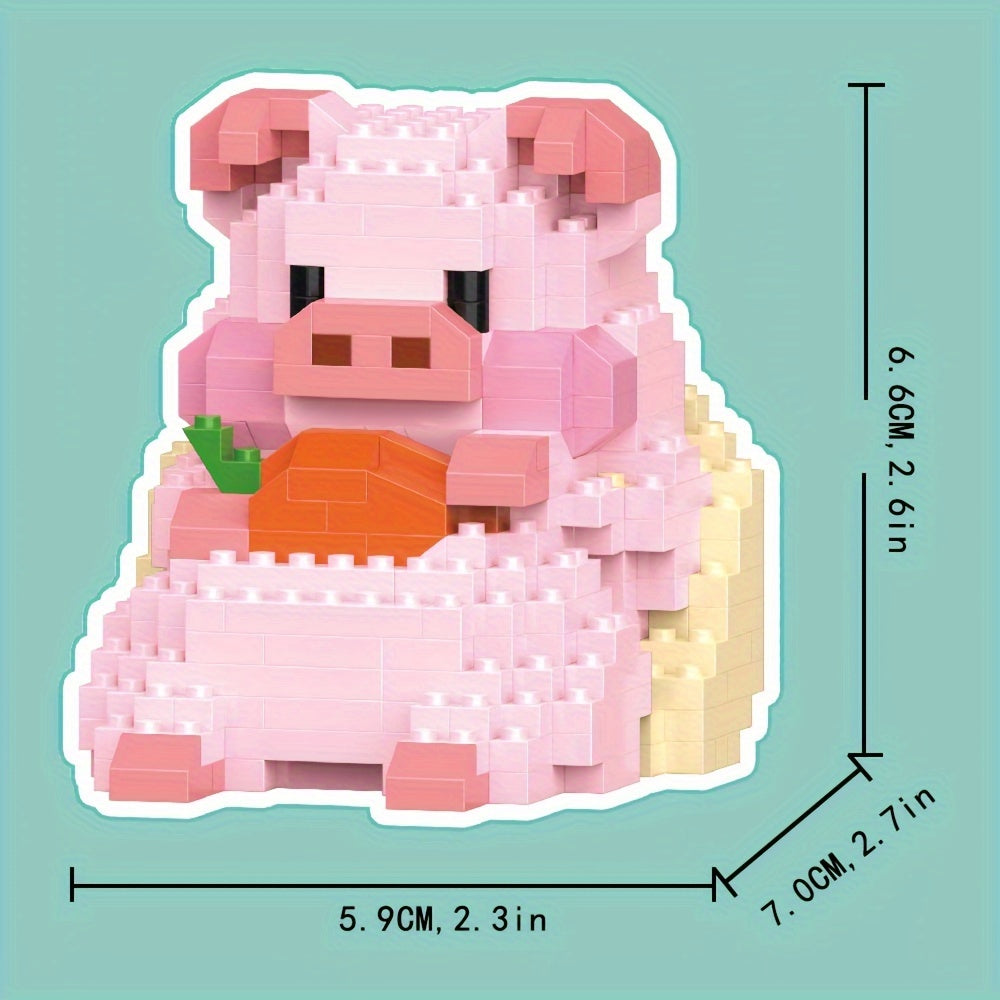 Pig Model Building Block Toy Sofa Set
