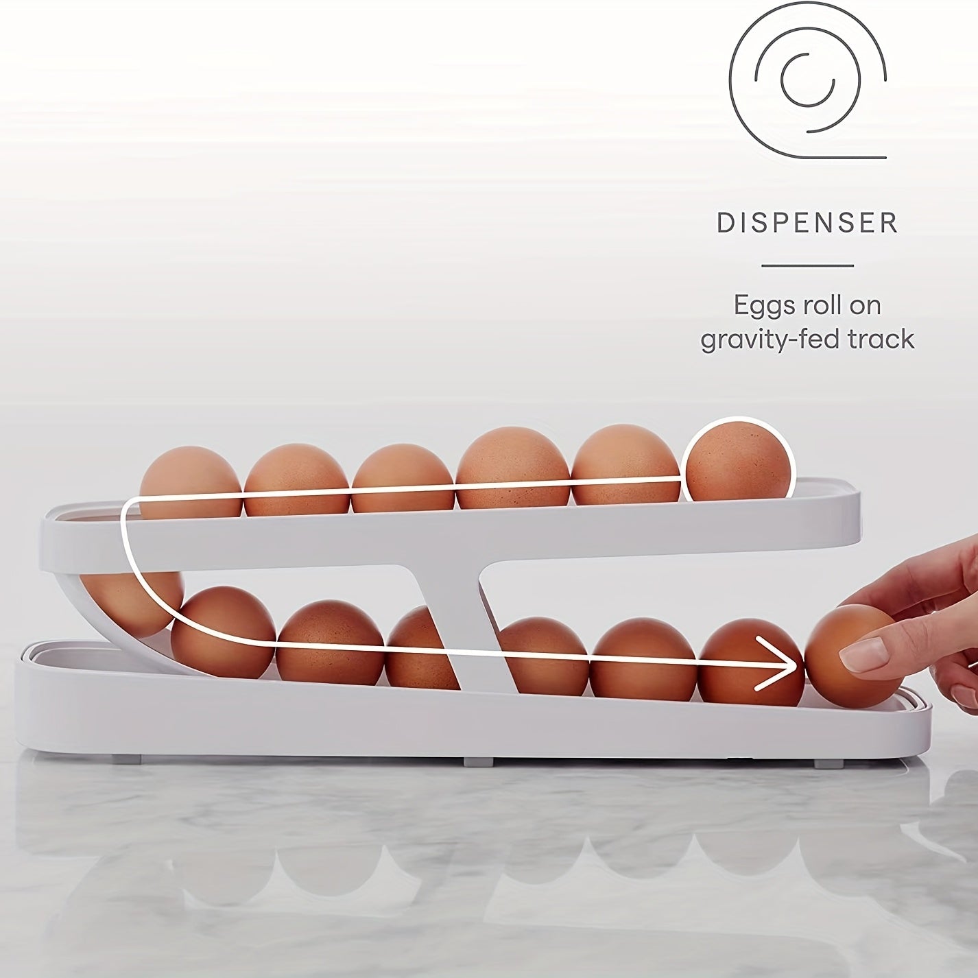 Egg Dispenser 2-Tier Egg Trays Storage Box For Refrigerator