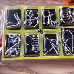 Metal Puzzle Round Brain Teaser Toy Chinese Snake IQ Test Puzzle Buckle
