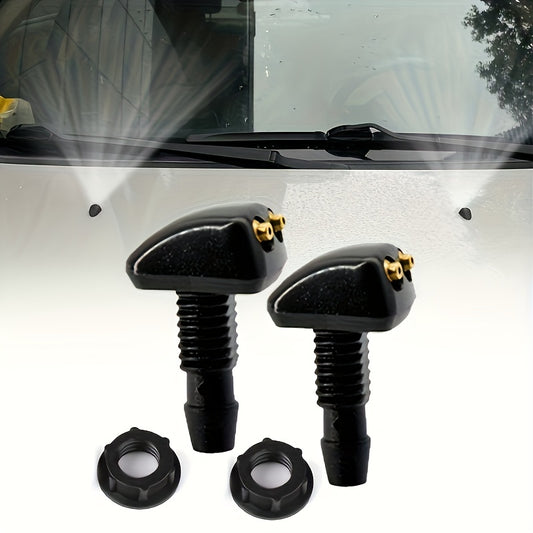 2pcs Car Water Spray Nozzle Front Glass Double Hole Sprayer