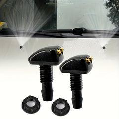 2pcs Car Water Spray Nozzle Front Glass Double Hole Sprayer