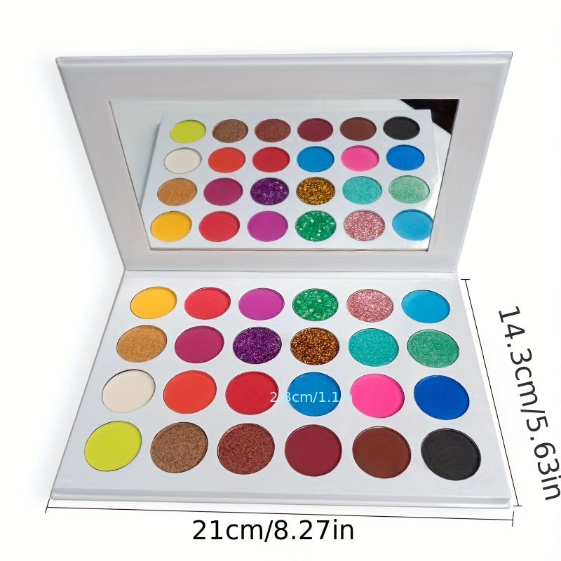 Halloween 24-Color Luminous Eyeshadow Palette Glitter Fluorescent Makeup