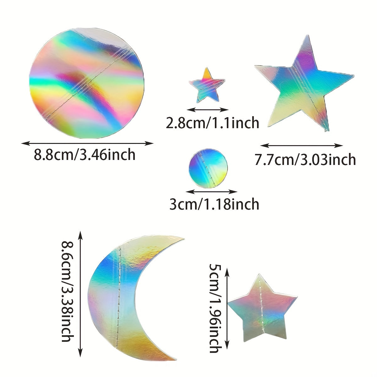 4m Holographic Star & Moon Garland Party Decoration Supplies
