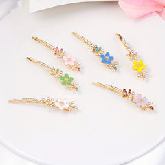 Rhinestone Flower Hair Clip Bobby Pin for Women