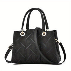 Classic Tote Shoulder Zipper Bag All Match Satchel Bag For Work