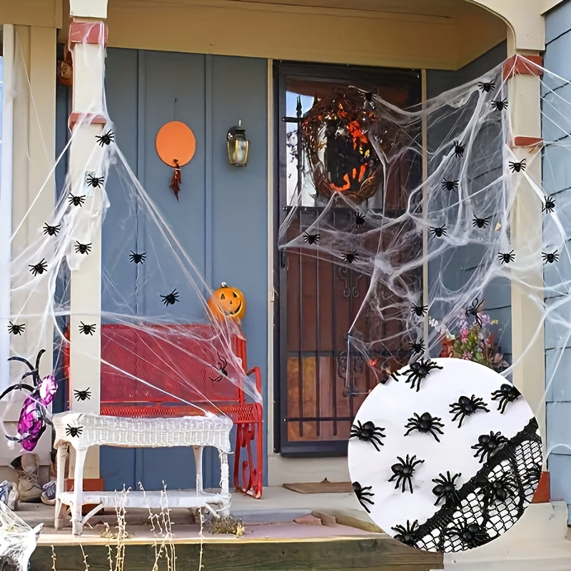 20-50 Pack Realistic Plastic Spiders for Halloween Parties and Prank Fun