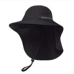 Wide Brim Hiking Hat Women Men With Neck Flap Sun UV Protection