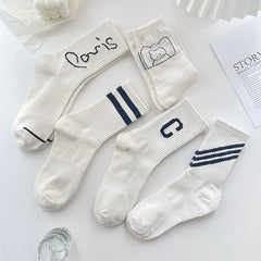 Women's Letter Pattern Crew Socks