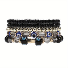 Boho Beaded Bracelet Set Stackable Hand Jewelry Women