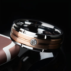 Stainless Steel Couples Rings Engagement Rings Rose