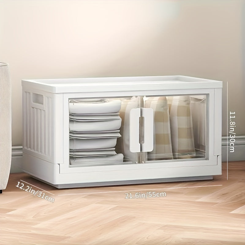 1pc Stackable Storage Bins With Lids Plastic Box