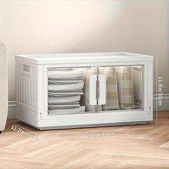 1pc Stackable Storage Bins With Lids Plastic Box