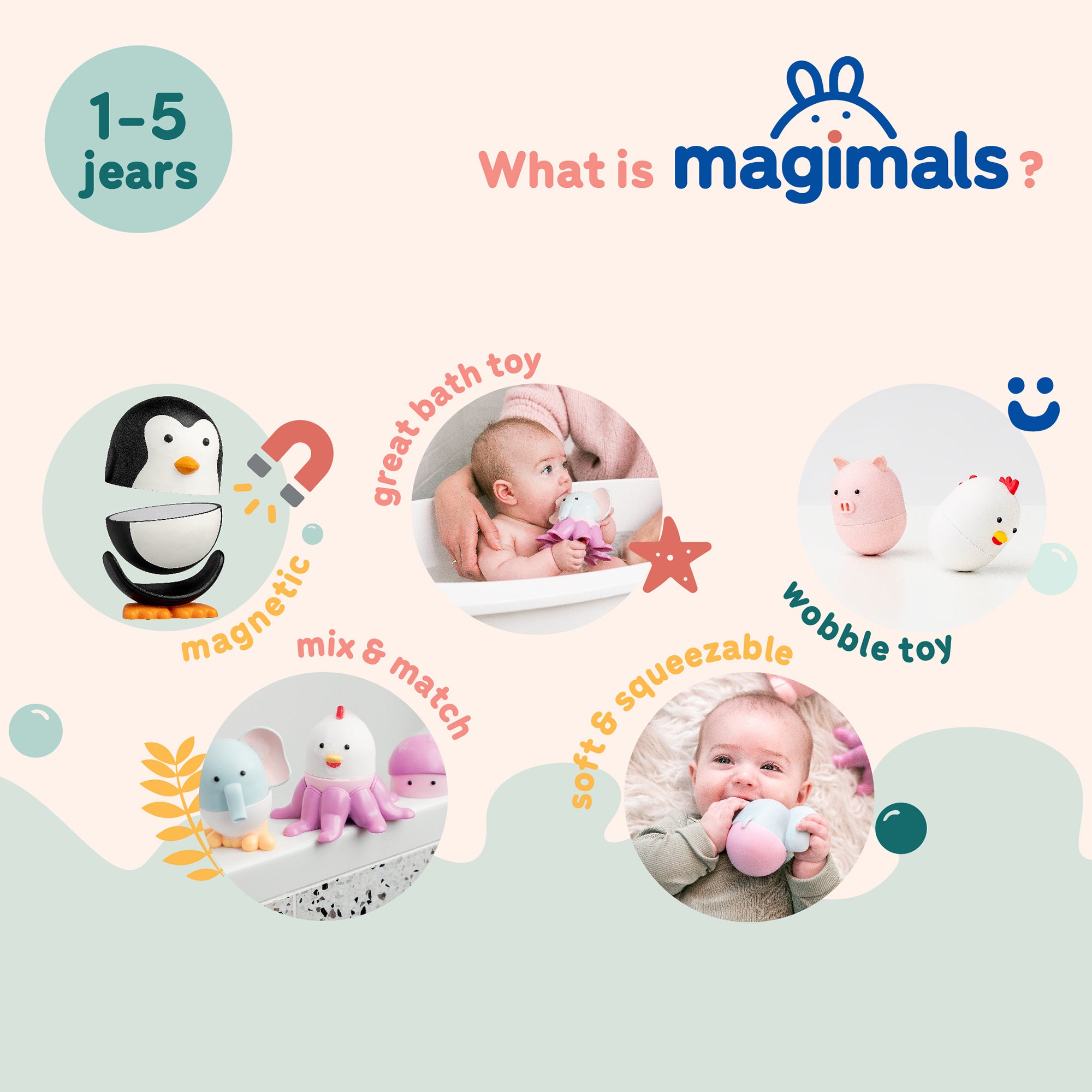 Magimals Farm Animals Magnetic Mix & Match