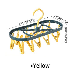 12 Clip Windproof Drying Hanger for Underwear and Hosiery