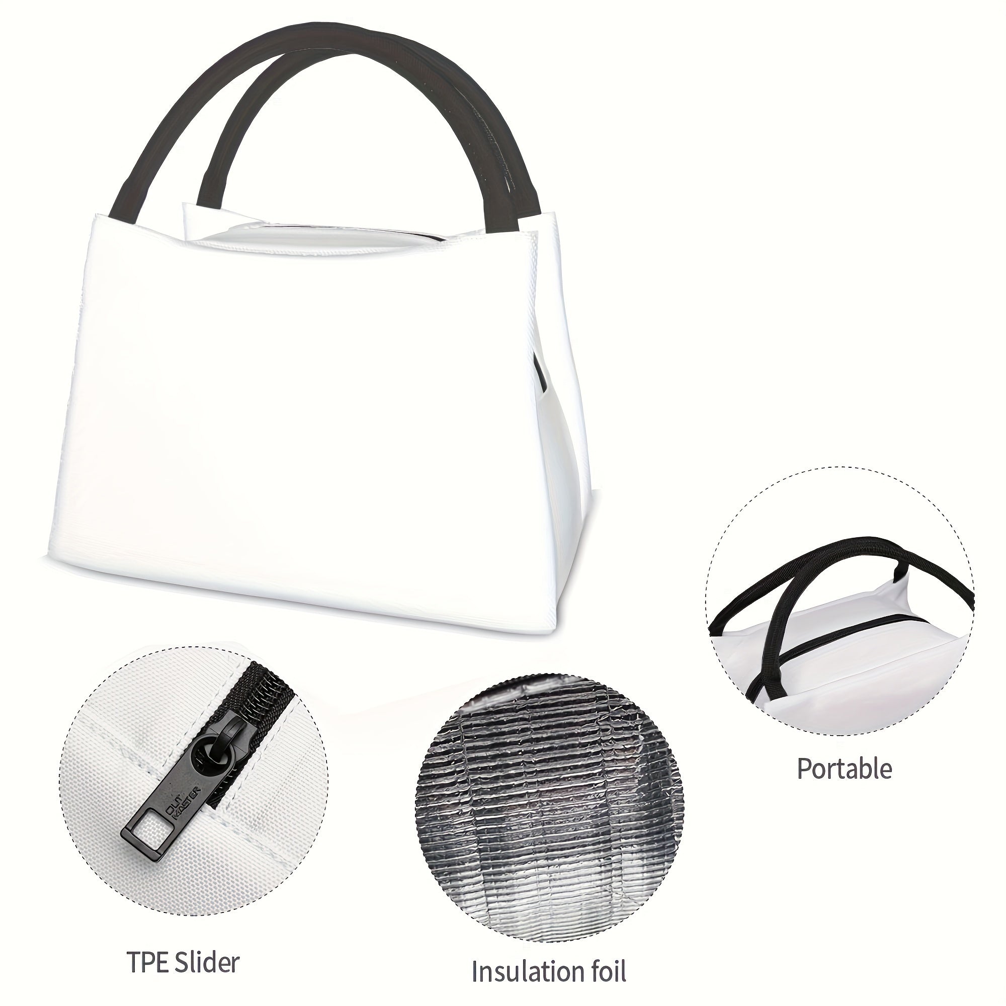 Rose Flower Insulated Lunch Bag for Camping Picnic Beach
