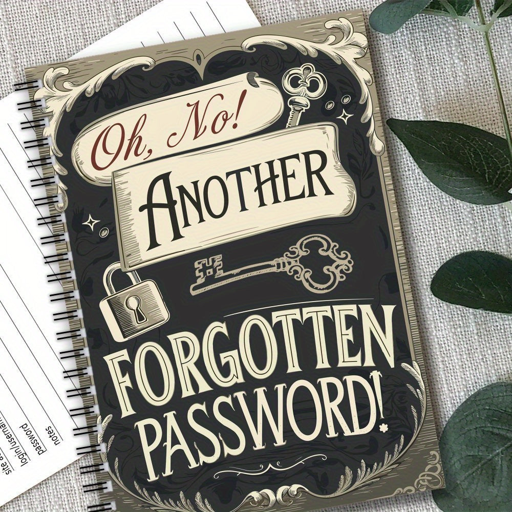 Spiral Password Notebook for Internet & Computer Login