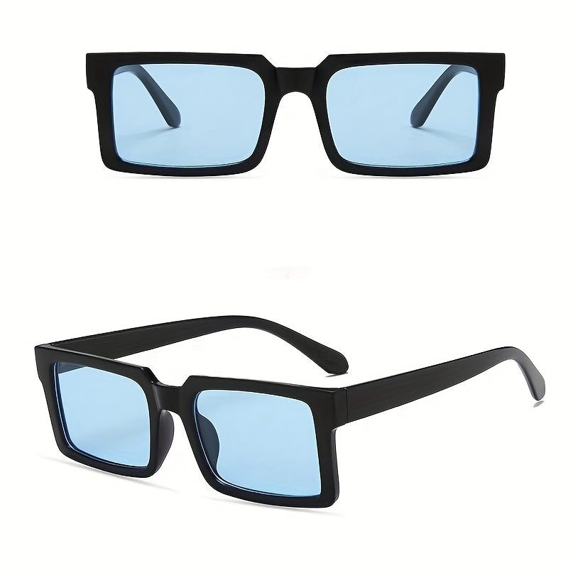 2 Pairs Small Square Frame Sunglasses Men's Street Photography Sunglasses