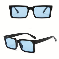 2 Pairs Small Square Frame Sunglasses Men's Street Photography Sunglasses