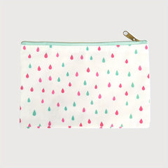 DIY Canvas Cosmetic Bag Zipper Makeup Pouch Travel Coin Purse