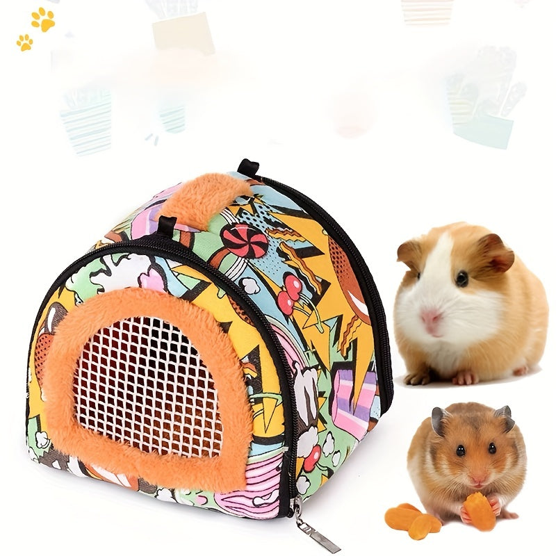 Cartoon Graphic Pet Outing Carrier Bag For Small Pets
