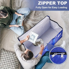Large Capacity Collapsible Moving Bag Heavy Duty Strong Zippers & Handles