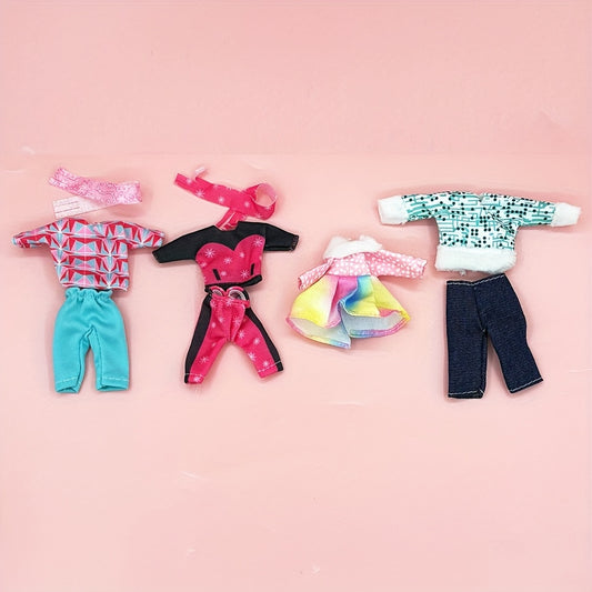 5-inch Doll Clothes Set with Winter Skiing Theme and Scarf Accessories