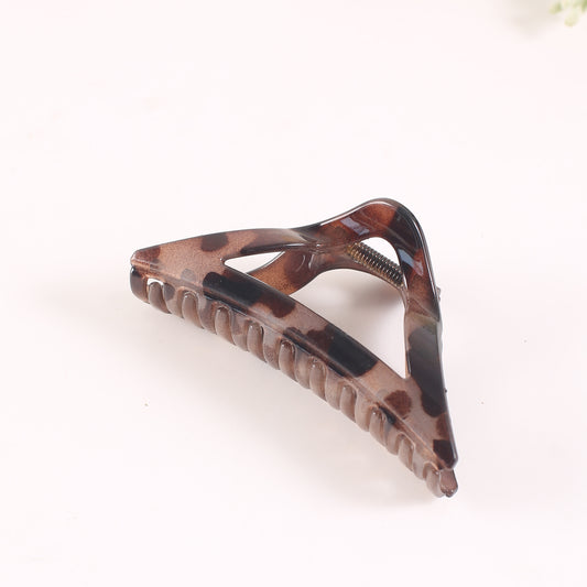 Triangle Vintage Hollow Hair Claw Resin Shark Claw Large Hair Accessories