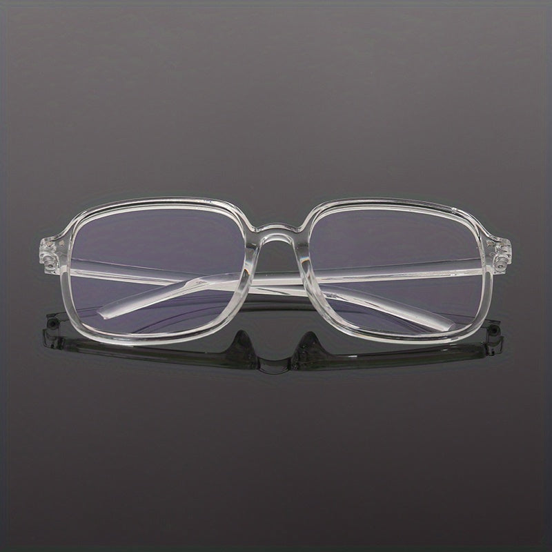 Light Blocking Glasses Large Square Clear Lens Candy