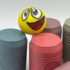 Knock Down Can Game Set Outdoor Activity for Kids Ages 3-6 Durable Plastic