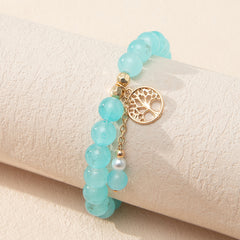 Women's Crystal Bead Bracelet, Elegant Fashion Jewelry