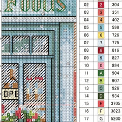 Christmas Coffee House Cross Stitch Kit for Beginners