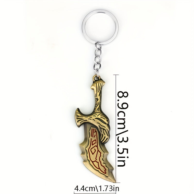 Dragon Alloy Keychain Red Inscription Men