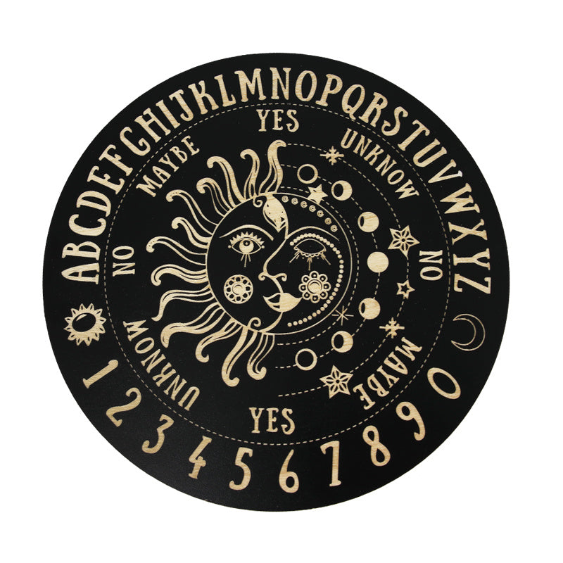 Wooden Sun Chart Divination Pendant Wood Plate Witchcraft Altar Supplies