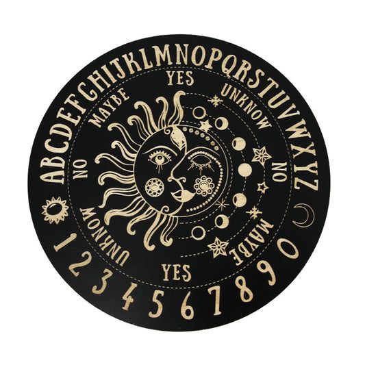 Wooden Sun Chart Divination Pendant Wood Plate Witchcraft Altar Supplies