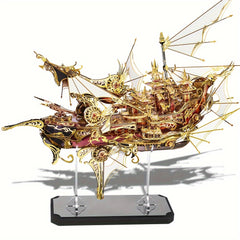 Piececool Nine Heavens 3D Metal Puzzle Kit Burgundy Yellow