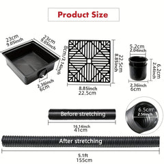 Catch Basin Downspout Drain Pipe Adapter Outdoor Sewage Pipe Downspout Extender