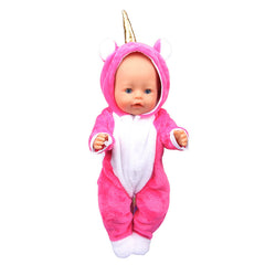 45 72 Cm Doll Wings Unicorn Tail Bodysuit Set Purple Rose Red Pink Multicolor