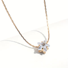 Water Drop Rhinestone Pendant Necklace