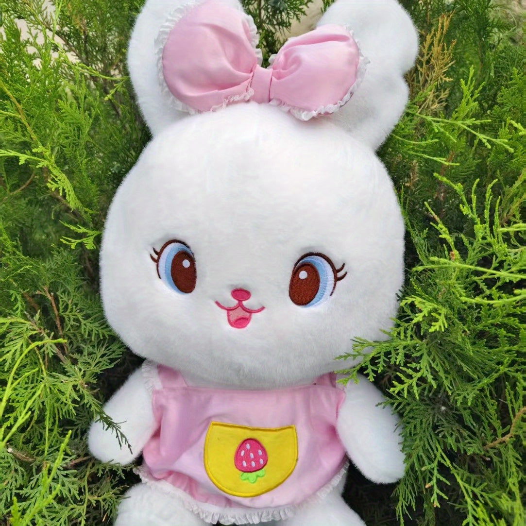 30cm Bunny Doll with Apron Stuffed Animal - Pink & Outfits - Birthday Gift