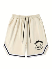 Men's Streetwear Shorts Grimace Graphic Drawstring Stretchy Short Pants