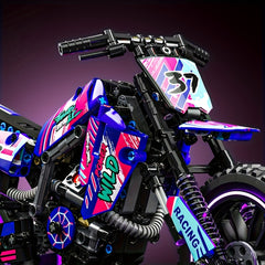 Building Block Motorcycle Model Kit ABS Puzzle DIY Assembly Kit Ideal Gift