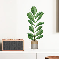 Tropical Plants Wall Stickers Green Leaves Peel And Stick Removable Wallpaper