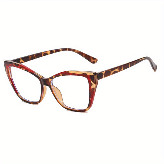 Anti Blue Light Cat Eye Glasses TR90 Frame for Myopia with Case & Cloth